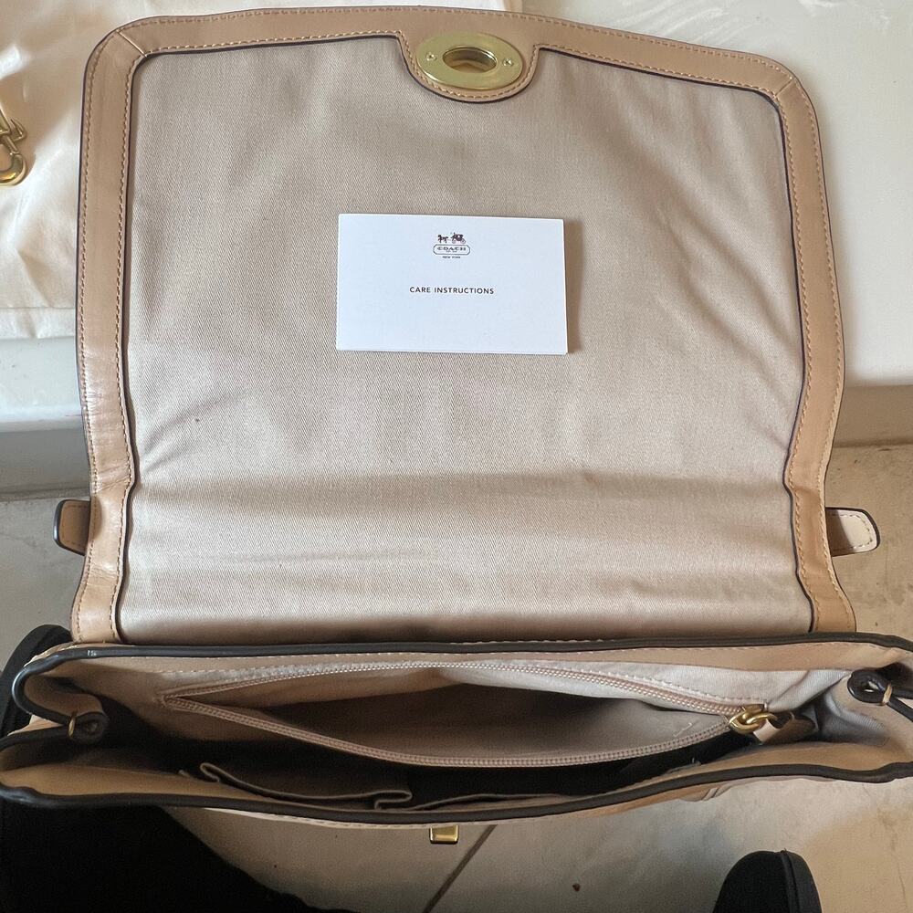 NWT. COACH Legacy Top Handle Handbag. Color Sand. Removable Adj Shoulder Strap. - Picture 8 of 10